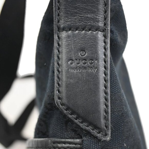 GUCCI GG Pattern Cross Shoulder Leather canvas Black SHW Italy - Picture 9 of 16